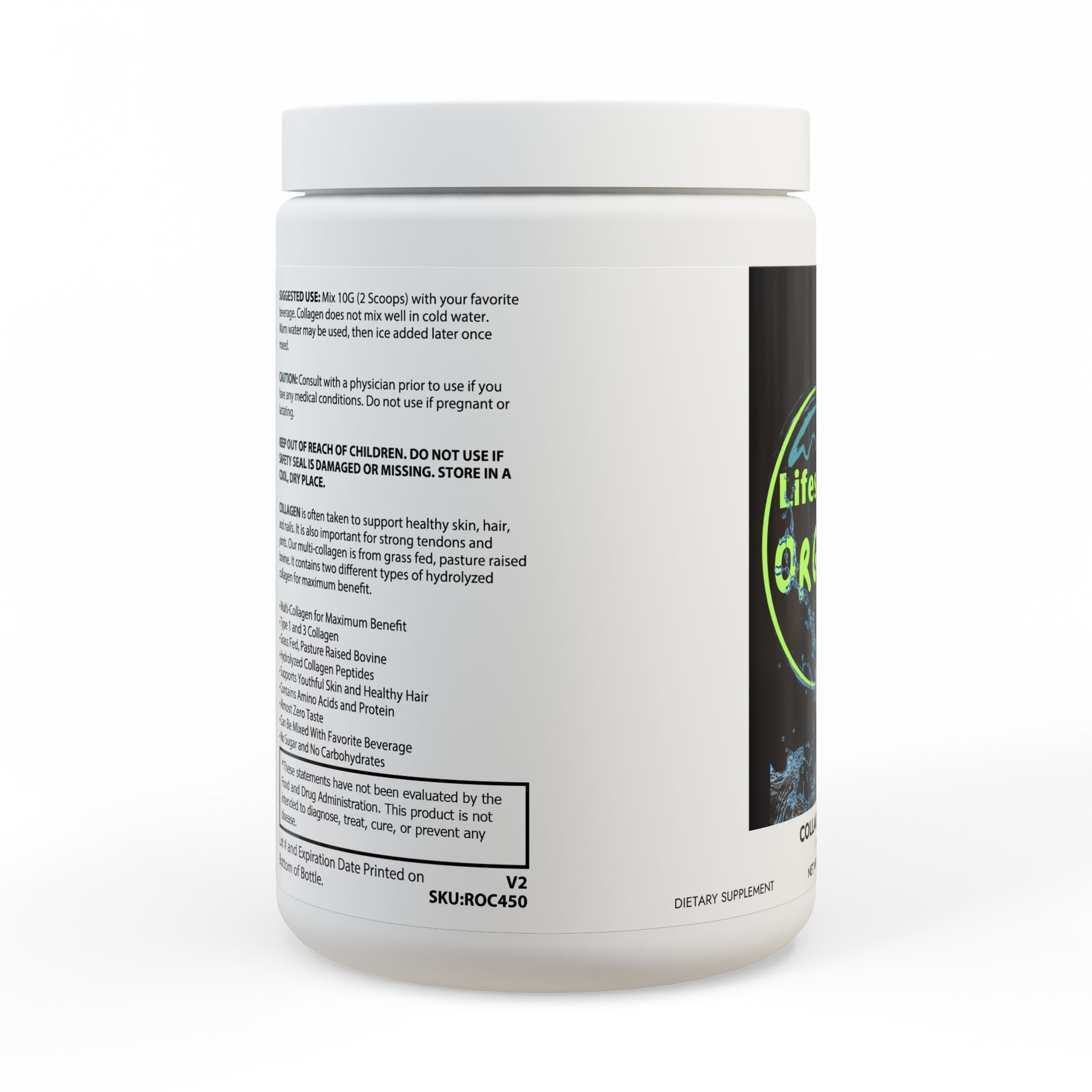 Collagen Peptides Type I & III Supplement (350g, 12.3oz)