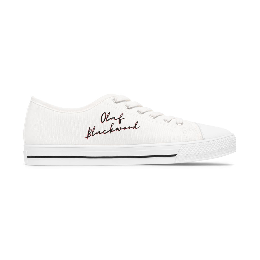 Chic Women's Low Top Sneakers with Stylish 'Olaf Blackwood' Design, Casual Footwear, Street Style, Trendy Sneakers, Gift for Her