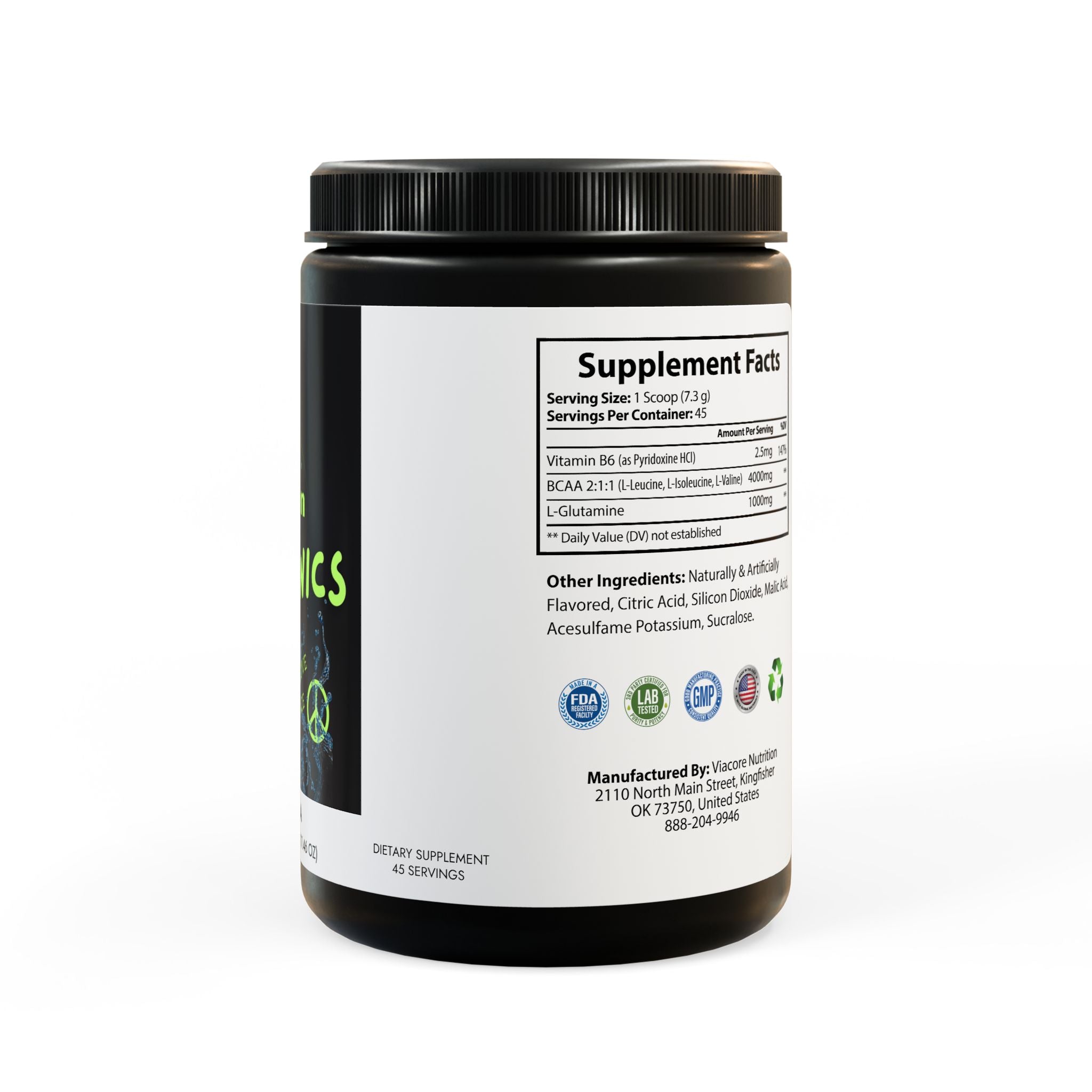 BCAA Supplement, Watermelon (325g, 11.46oz, 45 servings)