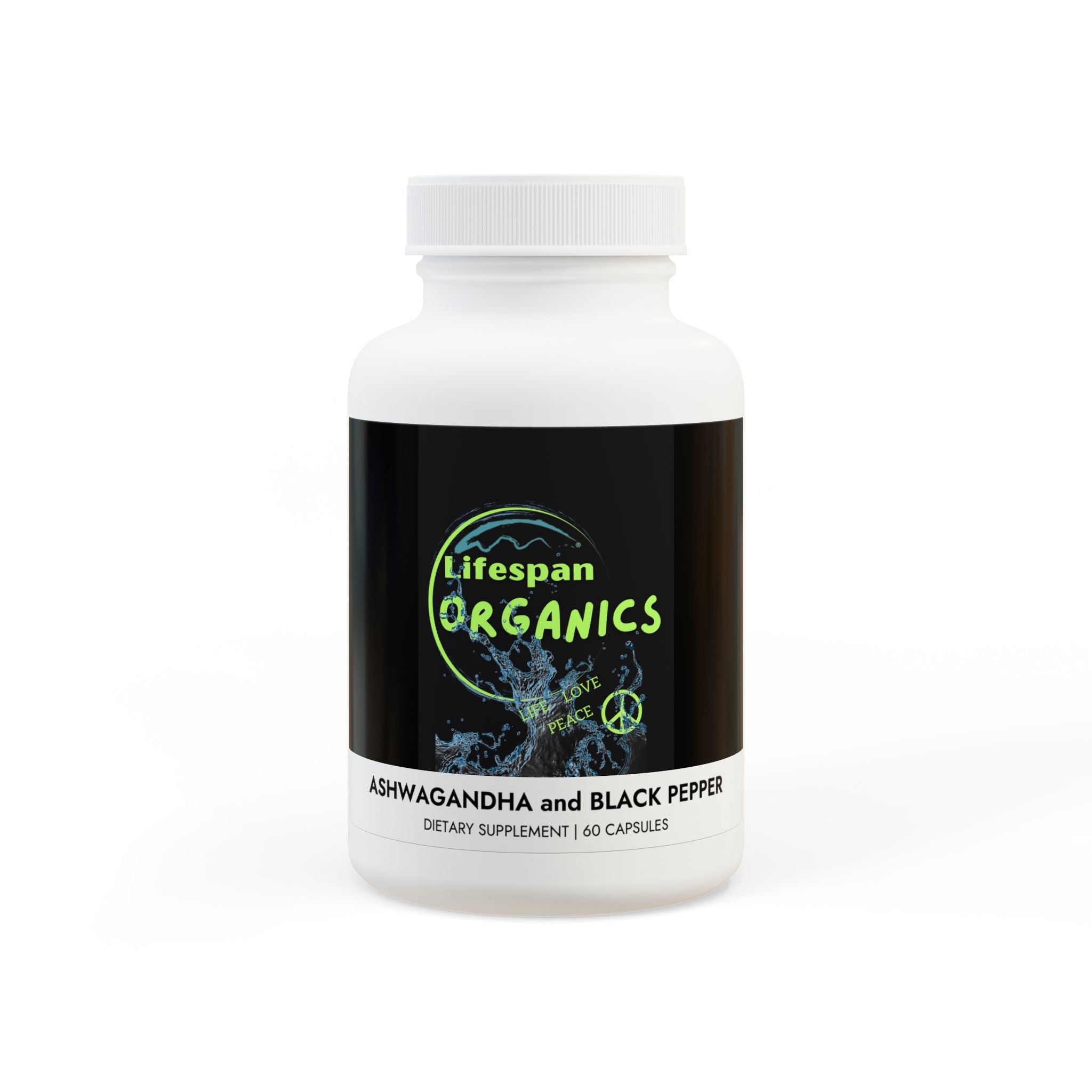 Ashwagandha and Black Pepper Supplement (60 capsules)